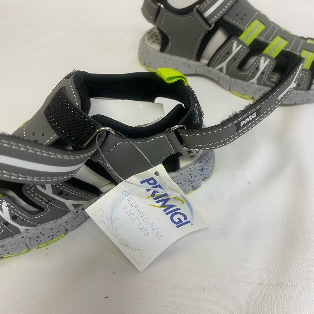 Primigi Children’s Sandals Shoes Adjustable Gray White Green Water Resistant - Picture 6 of 8